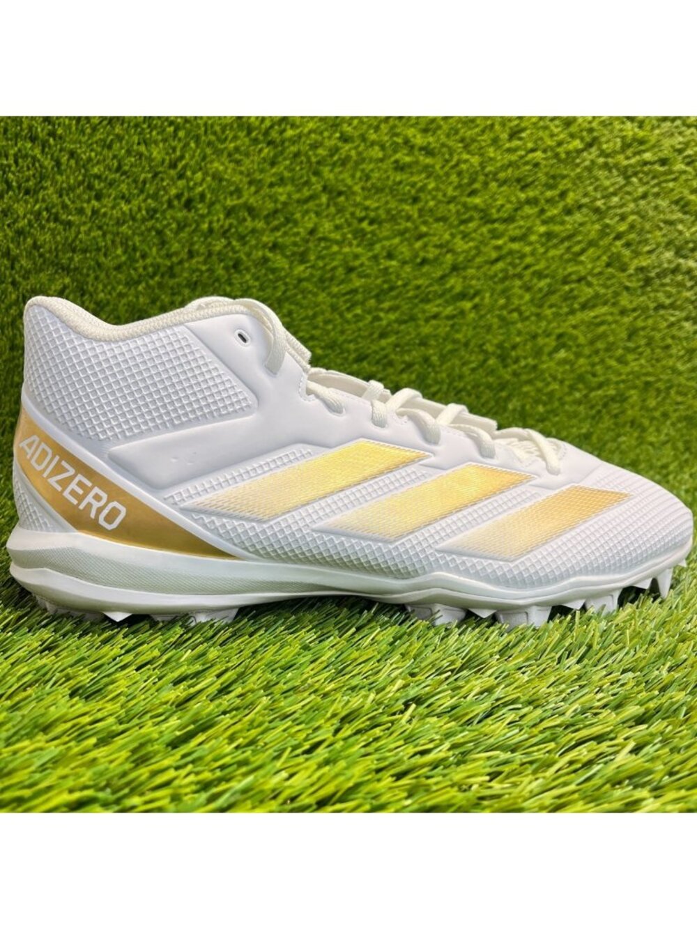 Adidas Adizero Impact.2 MD Mens Size 11.5 White Gold Running Football Cleats